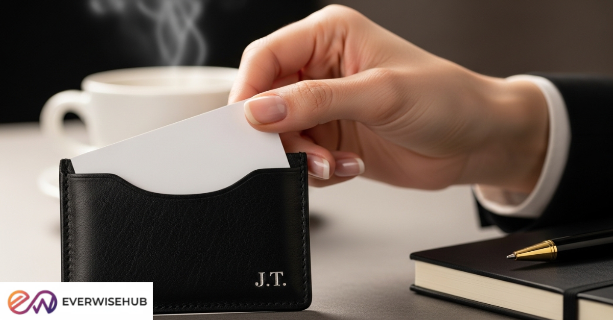 leather business card holder​